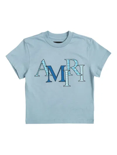 Amiri Kids' Logo-print Short-sleeve T-shirt In Blue