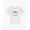 Amiri Boys White Kids Logo-print Short-sleeved Cotton-jersey T-shirt 4-12 Years