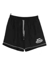 Amiri Logo-print Shorts In Black
