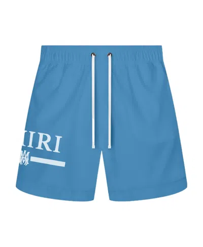 Amiri Logo-print Shorts In Blue