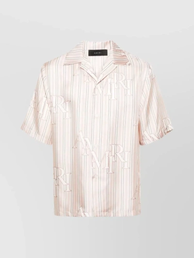 Amiri Logo-print Striped Shirt In Neutrals