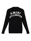 Amiri Black Sweater With Maxi Logo Lettering On The Front