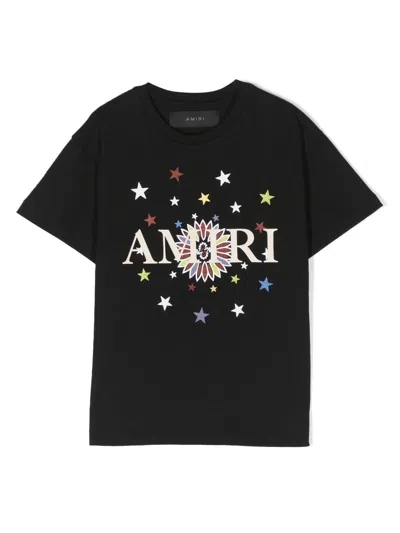 Amiri Kids' Printed Cotton Jersey T-shirt In Black