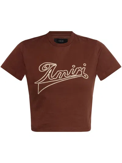 Amiri Logo-print T-shirt In 褐色
