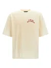 Amiri Mens Ivory Red Holly Text-print Cotton T-shirt Xl In Neutral