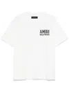 Amiri Jazz Wolf White Crewneck T-shirt With Logo Lettering On The Front And Maxi Print On The Rear In Cott In White