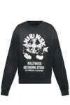 Amiri Music Record Logo-print Cotton-jersey Sweatshirt In Black