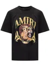 Amiri Mens Black Lion-print Relaxed-fit Cotton-jersey T-shirt In Nero