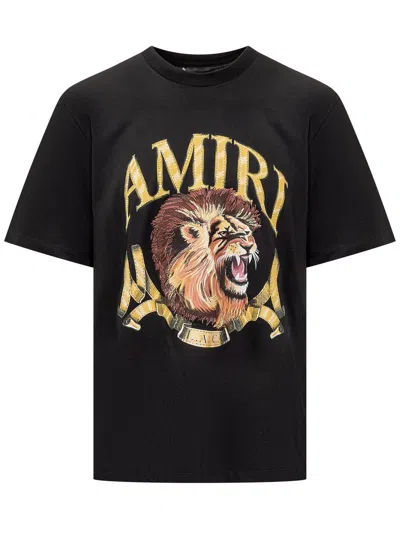 Amiri Mens Black Lion-print Relaxed-fit Cotton-jersey T-shirt In Multicolor