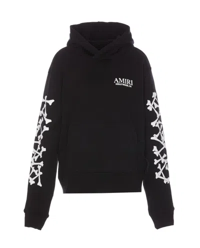 Amiri Logo Printed Hoodie In Black