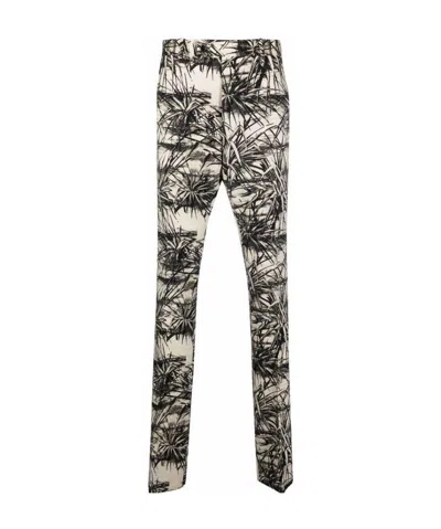 Amiri Logo Printed Horn Casual Pants In Black