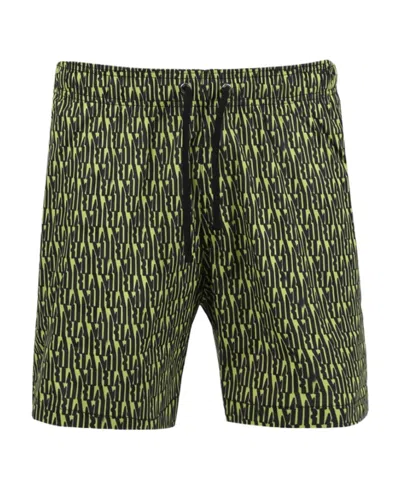 Amiri Logo Printed Swimming Trunks In Green