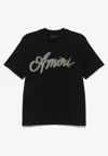 Amiri Script Logo Graphic T-shirt In Black