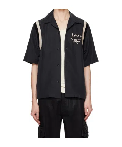 Amiri Logo Short-sleeved Shirt In Black
