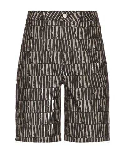 Amiri Logo Shorts In Black