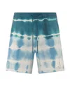 Amiri Tie Dye Knit Football Short In Blue