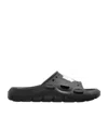 Amiri Logo-patch Round-toe Slides In Black
