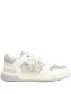 Amiri Classic Panelled Grained Leather Sneakers In Gray