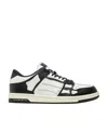 Amiri Skel Colour-block Leather Sneakers In White