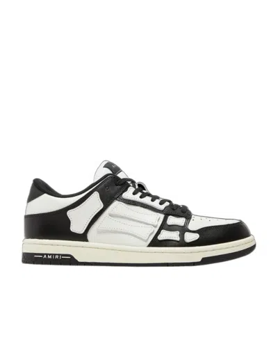 Amiri Skel Bicolor Leather Low-top Sneakers In White