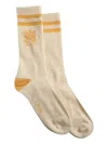 Amiri Logo Socks In Neutrals