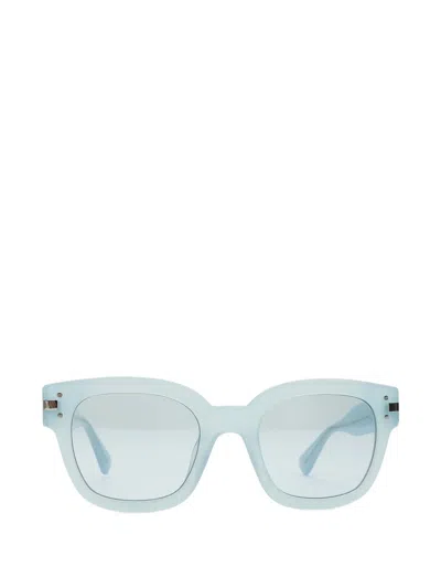 Amiri Logo Square-frame Sunglasses In Blue