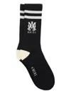 Amiri Logo Stripe Socks In Black