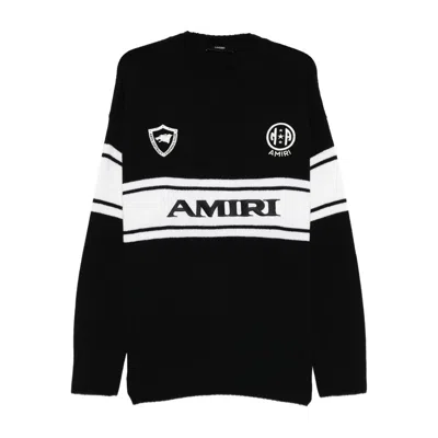 AMIRI LOGO STRIPE SWEATER