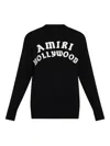 Amiri Hollywood Crew Neck Sweater In Black