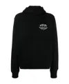 Amiri Logo Printed Long Sleeved Hoodie In Black