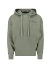 Amiri Cotton Sweatshirt Hooded Kangaroo Pocket In Green