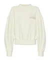 Amiri Starburst Crop Crewneck Sweatshirt In White