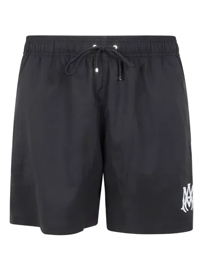 Amiri Logo Swim Shorts In Black