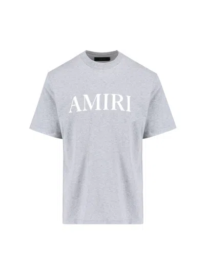 Amiri Logo T-shirt In Gray