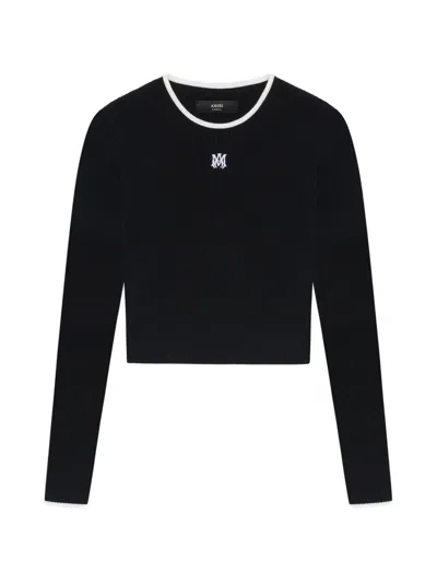 Amiri Logo Trim Knitwear In Black