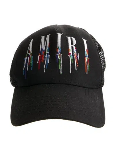 Pre-owned Amiri Logo Trucker Hat In Black