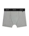 Amiri Logo-waist Cotton Boxer Shorts In Gray