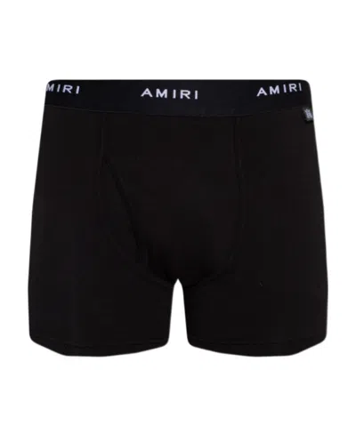 Amiri Logo-waistband Cotton Boxers In Black