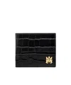 Amiri Crocodile-embossed Wallet In Black