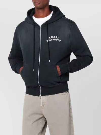 AMIRI LOGO ZIP SWEATSHIRT FADED