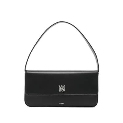 Amiri Logo-detailed Leather Shoulder Bag In Black