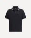 Amiri Black Polo Shirt With Classic Collar And Logo Lettering Embroidery On The Front In Cotton Man In Black