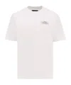 Amiri Black Crewneck T-shirt With Logo Lettering On Front And Rear In White