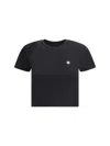 Amiri Ma Embroidered Cropped T In Black