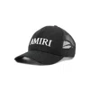 Amiri Black Baseball Cap With Logo Lettering On The Front And Mehs Panels In Black