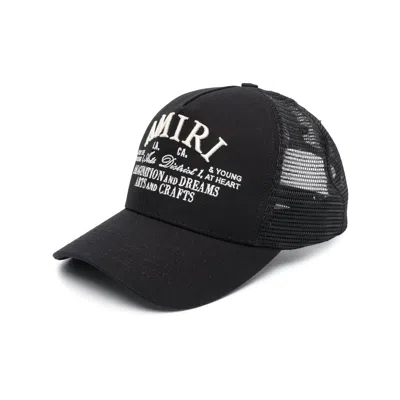 Amiri Logo-embroidered Cotton Cap In Black
