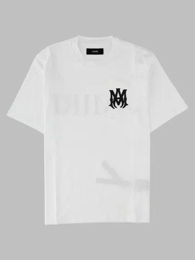 Amiri Logo-embroidered Cotton T-shirt In White