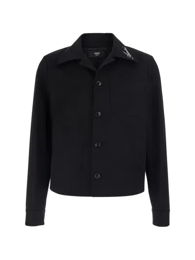 Amiri Logo-embroidered Jacket In Black