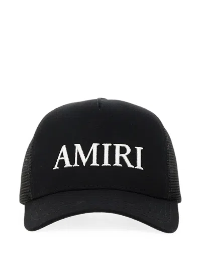 Amiri Logo-embroidered Mesh-panel Cap In Black