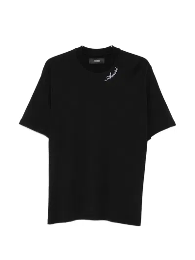 Amiri Script Logo J Modal Regular T-shirt In Black